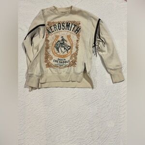 Aerosmith Graphic Fringe Sweatshirt C2